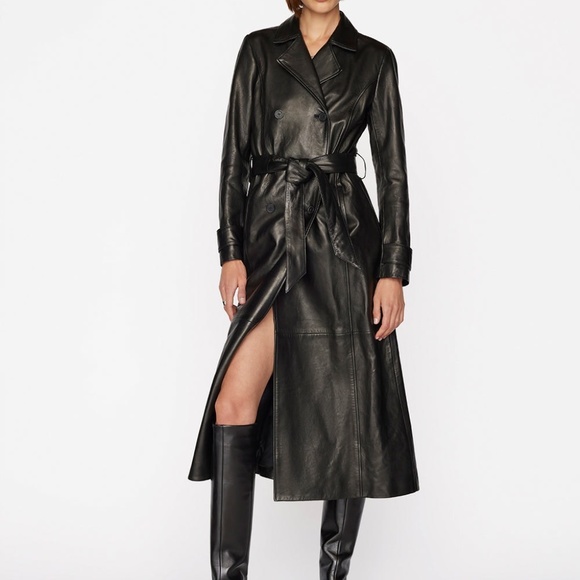 Frame Sleek Leather Trench - Picture 5 of 8